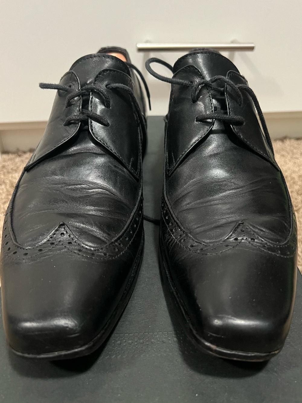 To Boot Black Leather Brogue Derby Shoes